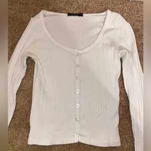 Long sleeve button down brandy Melville top
